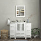 48 Inch Single Sink Bathroom Vanity in White with Ceramic Countertop - Vanity Art VA3024-48W