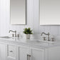 72 Inch Double Sink Bathroom Vanity in White with Marble Countertop & Backsplash - Vanity Art VA5072-DW