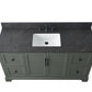 60 Inch Single Sink Bathroom Vanity in Vintage Green with Marble Countertop & Backsplash - Vanity Art VA5060-SVG