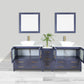 84 Inch Double Sink Bathroom Vanity in Blue with Marble Countertop - Vanity Art VA3136-84B