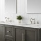 72 Inch Double Sink Bathroom Vanity in Gray with Marble Countertop & Backsplash - Vanity Art VA5072-DSG