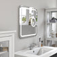 Square 31.5 Inch x 31.5 Inch LED Mirror with Touch Sensor and 3X Magnifier - Vanity Art VA23