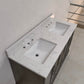 54 Inch Double Sink Bathroom Vanity in Gray with Marble Countertop & Backsplash - Vanity Art VA5054-SG