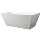 67 Inch Freestanding White Acrylic Bathtub with Overflow And Pop-Up Drain - Vanity Art VA6813-L