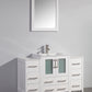 48 Inch Single Sink Bathroom Vanity in White with Ceramic Countertop - Vanity Art VA3024-48W