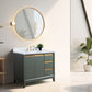 42 Inch Single Sink Bathroom Vanity in Vintage Green with Marble Countertop - Vanity Art VA8042-VG