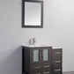 36 Inch Single Sink Bathroom Vanity in Espresso with Ceramic Countertop - Vanity Art VA3024-36E