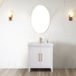 30 Inch Single Sink Bathroom Vanity in White with Ceramic Top - Vanity Art VA9030-W