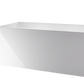 Vanity Art 47 Inch Freestanding White Acrylic Bathtub with Overflow And Pop-Up Drain - Vanity Art VA6816B-XS