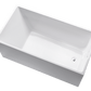 Vanity Art 47 Inch Freestanding White Acrylic Bathtub with Overflow And Pop-Up Drain - Vanity Art VA6816B-XS