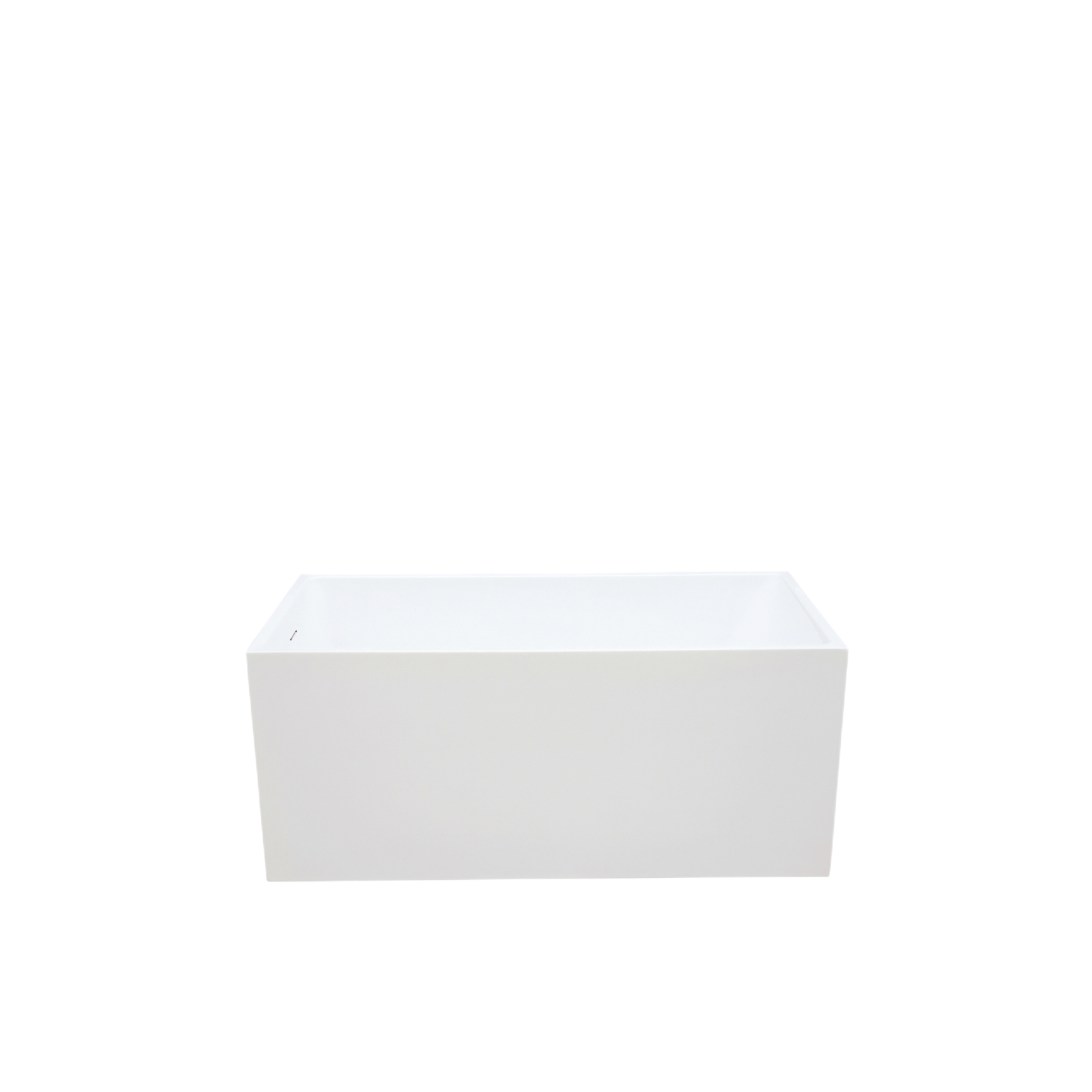 Vanity Art 55 Inch Freestanding White Acrylic Bathtub with Overflow And Pop-Up Drain - Vanity Art VA6816B-M