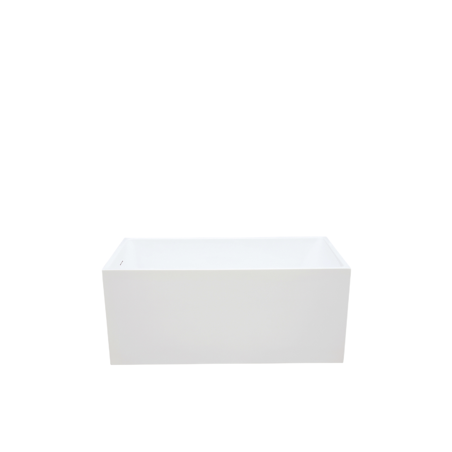 Vanity Art 55 Inch Freestanding White Acrylic Bathtub with Overflow And Pop-Up Drain - Vanity Art VA6816B-M