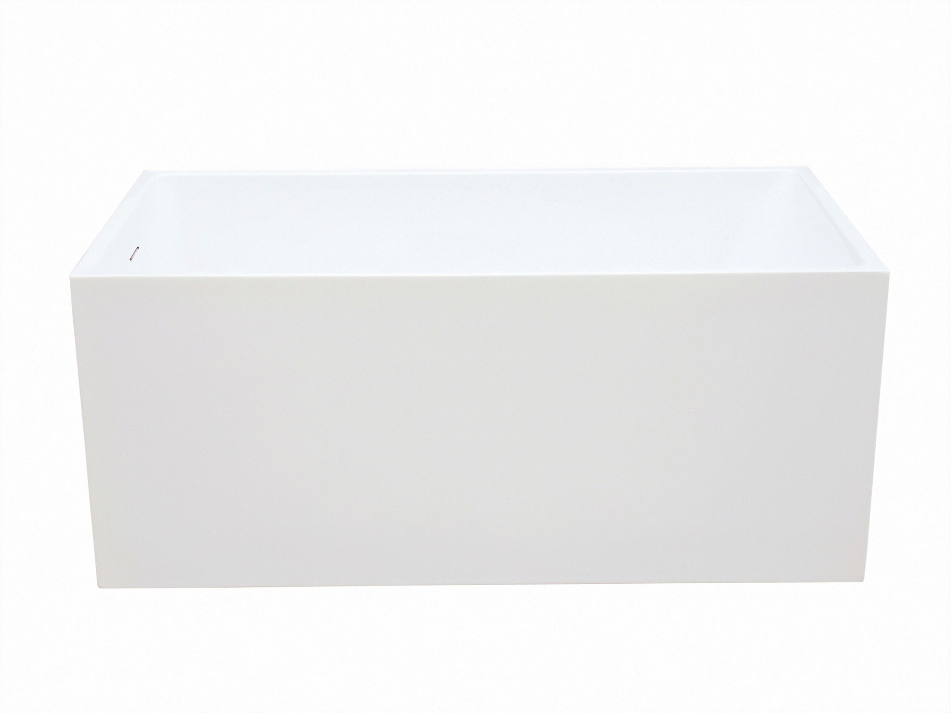 Vanity Art 55 Inch Freestanding White Acrylic Bathtub with Overflow And Pop-Up Drain - Vanity Art VA6816B-M