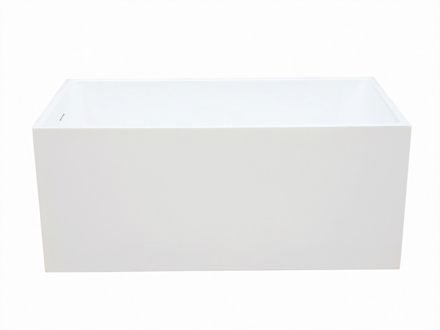 Vanity Art 55 Inch Freestanding White Acrylic Bathtub with Overflow And Pop-Up Drain - Vanity Art VA6816B-M