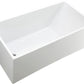 Vanity Art 55 Inch Freestanding White Acrylic Bathtub with Overflow And Pop-Up Drain - Vanity Art VA6816B-M