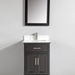 Vanity Art VA1024E 24 Inch Single Sink Bathroom Vanity in Espresso with White Marble Countertop - Vanity Art VA1024E