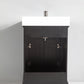 Vanity Art VA1024E 24 Inch Single Sink Bathroom Vanity in Espresso with White Marble Countertop - Vanity Art VA1024E