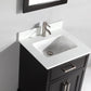 Vanity Art VA1024E 24 Inch Single Sink Bathroom Vanity in Espresso with White Marble Countertop - Vanity Art VA1024E