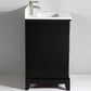 Vanity Art VA1024E 24 Inch Single Sink Bathroom Vanity in Espresso with White Marble Countertop - Vanity Art VA1024E