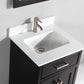 Vanity Art VA1024E 24 Inch Single Sink Bathroom Vanity in Espresso with White Marble Countertop - Vanity Art VA1024E