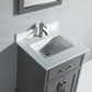 Vanity Art VA1024G 24 Inch Single Sink Bathroom Vanity in Gray with White Marble Countertop - Vanity Art VA1024G