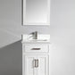 Vanity Art VA1024W 24 Inch Single Sink Bathroom Vanity in White with White Marble Countertop - Vanity Art VA1024W