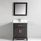 Vanity Art VA1030E 30 Inch Single Sink Bathroom Vanity in Espresso with White Marble Countertop - Vanity Art VA1030E