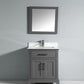 Vanity Art VA1030G 30 Inch Single Sink Bathroom Vanity in Gray with White Marble Countertop - Vanity Art VA1030G