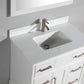 Vanity Art VA1036W 36 Inch Single Sink Bathroom Vanity in White with White Marble Countertop - Vanity Art VA1036W