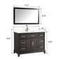 Vanity Art VA1048E 48 Inch Single Sink Bathroom Vanity in Espresso with White Marble Countertop - Vanity Art VA1048E