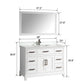 Vanity Art VA1048W 48 Inch Single Sink Bathroom Vanity in White with White Marble Countertop - Vanity Art VA1048W