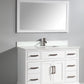 Vanity Art VA1048W 48 Inch Single Sink Bathroom Vanity in White with White Marble Countertop - Vanity Art VA1048W