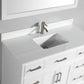 Vanity Art VA1048W 48 Inch Single Sink Bathroom Vanity in White with White Marble Countertop - Vanity Art VA1048W