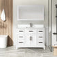 Vanity Art VA1048W 48 Inch Single Sink Bathroom Vanity in White with White Marble Countertop - Vanity Art VA1048W