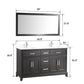 Vanity Art VA1060DE 60 Inch Double Sink Bathroom Vanity in Espresso with White Marble Countertop - Vanity Art VA1060DE