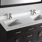 Vanity Art VA1060DE 60 Inch Double Sink Bathroom Vanity in Espresso with White Marble Countertop - Vanity Art VA1060DE