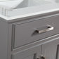 Vanity Art VA1060DG 60 Inch Double Sink Bathroom Vanity in Gray with White Marble Countertop - Vanity Art VA1060DG