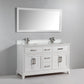 Vanity Art VA1060DW 60 Inch Double Sink Bathroom Vanity in White with White Marble Countertop - Vanity Art VA1060DW