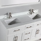 Vanity Art VA1060DW 60 Inch Double Sink Bathroom Vanity in White with White Marble Countertop - Vanity Art VA1060DW