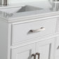 Vanity Art VA1060DW 60 Inch Double Sink Bathroom Vanity in White with White Marble Countertop - Vanity Art VA1060DW