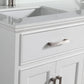 Vanity Art VA1060DW 60 Inch Double Sink Bathroom Vanity in White with White Marble Countertop - Vanity Art VA1060DW