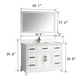 Vanity Art VA1060SW 60 Inch Single Sink Bathroom Vanity in White with White Marble Countertop - Vanity Art VA1060SW