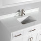 Vanity Art VA1060SW 60 Inch Single Sink Bathroom Vanity in White with White Marble Countertop - Vanity Art VA1060SW