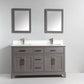 Vanity Art VA1072DG 72 Inch Single Sink Bathroom Vanity in Gray with White Marble Countertop - Vanity Art VA1072DG