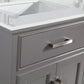 Vanity Art VA1072DG 72 Inch Single Sink Bathroom Vanity in Gray with White Marble Countertop - Vanity Art VA1072DG