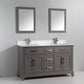 Vanity Art VA1072DG 72 Inch Single Sink Bathroom Vanity in Gray with White Marble Countertop - Vanity Art VA1072DG