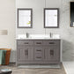 Vanity Art VA1072DG 72 Inch Single Sink Bathroom Vanity in Gray with White Marble Countertop - Vanity Art VA1072DG