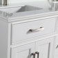 Vanity Art VA1072DW 72 Inch Single Sink Bathroom Vanity in White with White Marble Countertop - Vanity Art VA1072DW