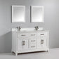 Vanity Art VA1072DW 72 Inch Single Sink Bathroom Vanity in White with White Marble Countertop - Vanity Art VA1072DW