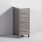 Vanity Art VA3012G 12 Inch Bathroom Vanity Cabinet in Gray with Marble Countertop - Vanity Art VA3012G